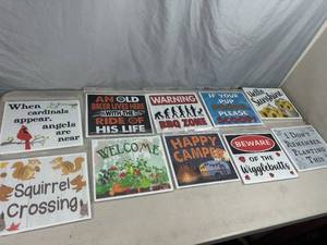 lot 63 image: 10 New Waterpoof Yard Signs with Stands