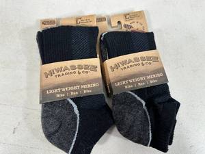 lot 72 image: 2 New Pairs of Hiwasee Merino Wool Socks