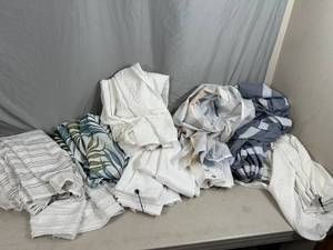 lot 73 image: 7 New Cloth Shower Curtains