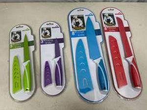 lot 103 image: 4 New Non-Stick Kitchen  Chef Knives