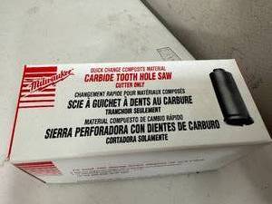lot 115 image: New Milwaukee Carbide Tooth Hole Saw 2