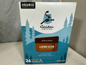 lot 131 image: New Box of 24 Caribou Coffee Keurig K-Cups