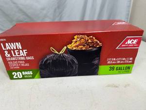 lot 181 image: New Box of Large Trash  Lawn Bags