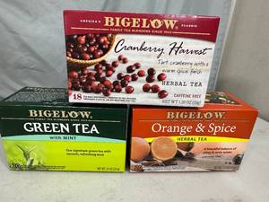 lot 187 image: 3 New Boxes of Bigelow Tea