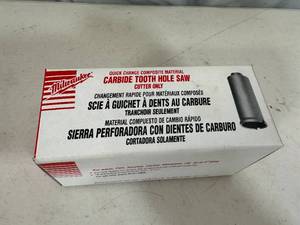 lot 240 image: New Milwaukee Carbide Tooth Hole Saw 1-14