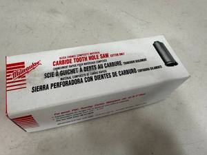 lot 243 image: New Milwaukee Carbide Tooth Hole Saw 34
