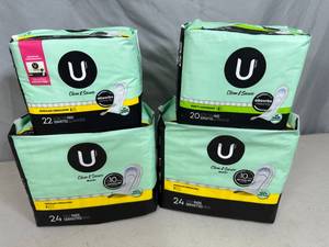 lot 247 image: 4 New Packs of Kotex U Feminine Products