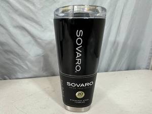 lot 261 image: New Sovaro 20 oz Stainless Steel Insulated Tumbler with Lid