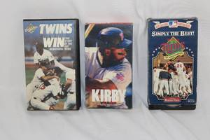 lot 105 image: Twins and Kirby  VHS highlight videos