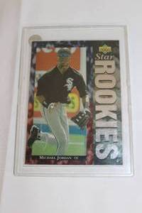 lot 115 image: Michael Jordan Rookie Baseball Card