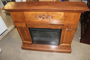 lot 171 image: Mantel with Electric Fireplace