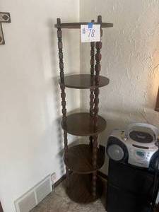 lot 78 image: 2 PIECE WOOD SHELF COMBO