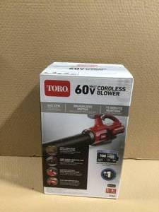 Toro 60V MAX 110 mph Brushless Leaf Blower with 2.0Ah Battery Customer Returns See Pictures