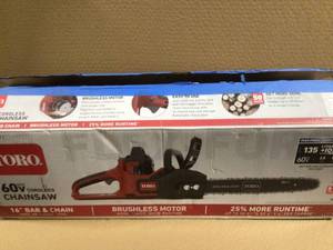 Toro 60V Cordless 16 inch Chainsaw Customer Returns See Pictures