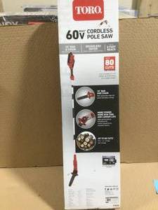Toro 10 in. 60V Cordless Max Lithium-Ion Brushless Pole Saw Customer Returns See Pictures
