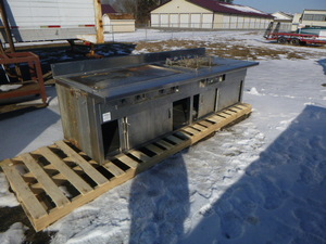 Stainless Steel Work Station Griddle and 2 Deep Fat Fryers