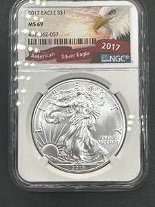 2017 1oz .999 Silver American Eagle MS69