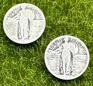Lot of 2 Standing Liberty Quarters