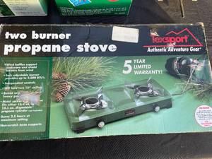 lot 41 image: Hummingbird Set With Two Burner Propane Stove (untested w box)