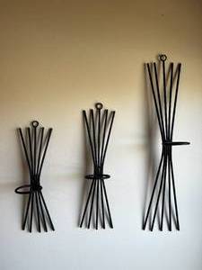 lot 235 image: Set of 3 Wall Hanging Tealight Candle Holders (candles not included)
