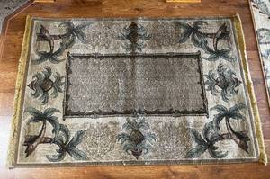 lot 101 image: Area Rug 41 x 63 w2 Partial Bolts of Fabric at 54.5