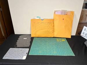 lot 411 image: Rotary Mat, Packets of Stencils and Templates