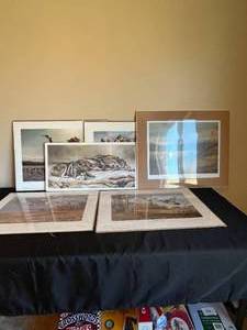 lot 205 image: Signed and Numbered Wildlife Artwork  - 6 Pieces, 1 includes matting