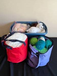 lot 351 image: Rolls of Yarn - Various Colors and Weights