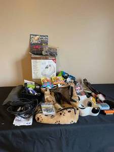 lot 377 image: Pet Supplies - Water Dishes  Hair Trimmers  Carrier  Brushes