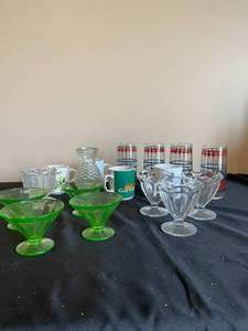 lot 397 image: Mugs  Pepsi Glassware  Vases  Dessert Bowls