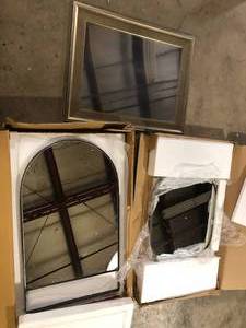 Lot of Assorted Mirrors Various Sizes   Customer Returns See Pictures