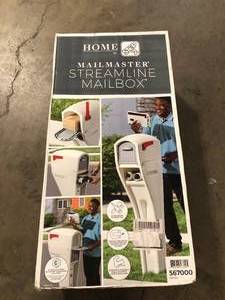 Step2 Mail Master Streamline White OverPost Mounted Plastic Mailbox  Customer Returns See Pictures