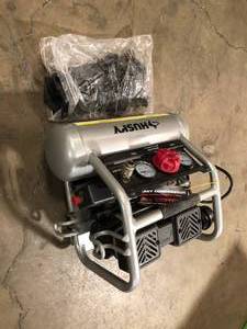Husky 1 Gal. Portable Electric-Powered Silent Air Compressor   Customer Returns See Pictures