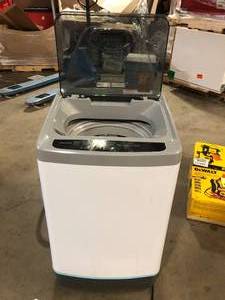 Panda 1.38 cu. ft. White Portable Top Load Washer Compact Washing Machine with Stainless Steel Tub  Customer Returns See Pictures