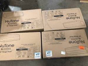 Lot of  Broan-NuTone RL6300 Series 30 in. Under Cabinet Range Hood with Light in White Customer Returns See Pictures
