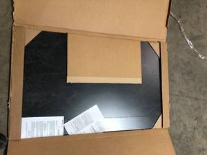 THINSCAPE 4 ft. L x 25 in. D Engineered Composite Countertop in Black Amani with Satin Finish Customer Returns See Pictures