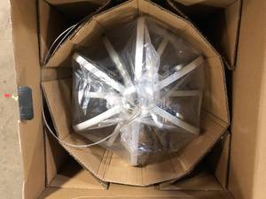 Artika Meridian 30-Watt 1 Light Chrome Modern Integrated LED Pendant Light Fixture for Dining Room or Kitchen Customer Returns See Pictures
