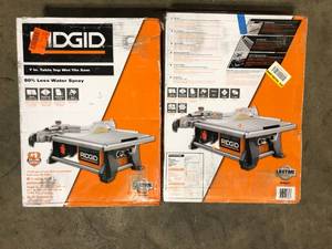 Lot of 2 RIDGID 6.5-Amp 7 in. Blade Corded Table Top Wet Tile Saw  Customer Returns See Pictures