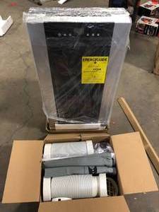 Whynter 9,200 BTU Portable Air Conditioner Cools 500 Sq. Ft. with Heater, Dehumidifier, Remote and filter in Black  Customer Returns See Pictures