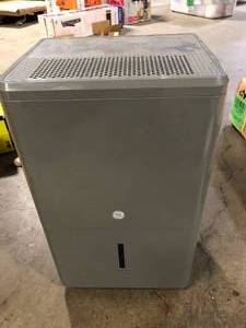 GE 50-Pint Dehumidifier for Basement, Garage or Wet Rooms up to 4500 sq. ft. in Grey, Smart Dry  Customer Returns See Pictures