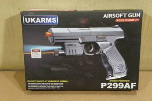 lot 47 image: UKArms P299AF Spring Powered Airsoft Gun with Laser