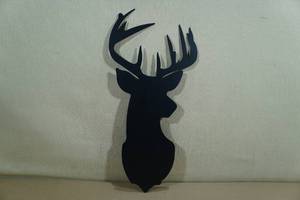 lot 56 image: Deer Head Laser Cut Steel Sign