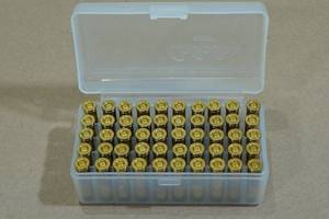 lot 120 image: 50 .32 H&R LFN Ammo in Plastic Case
