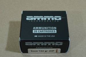 lot 123 image: 20 Ammo Inc 9mm 124 Gr JHP Ammo