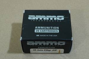 lot 124 image: 20 Ammo Inc .45 Auto 230 Gr JHP Ammo