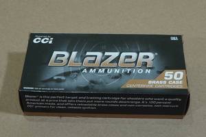 lot 126 image: 50 CCI Blazer Brass 9mm Luger 124 Gr FMJ Ammo