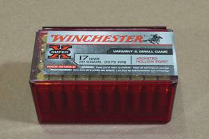 lot 129 image: 50 Winchester .17 HMR 20 Gr JHP Ammo