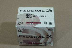 lot 134 image: 325 Federal Automatch .22 LR 40 Gr LRN Ammo