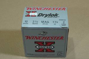 lot 138 image: 25 Winchester Super-X 10 Gauge 3-12 Magnum 2 Steel Shot Shotshells