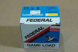 lot 142 image: 25 Federal 20 Gauge Game Load 2-34 8 Shot Shotshells